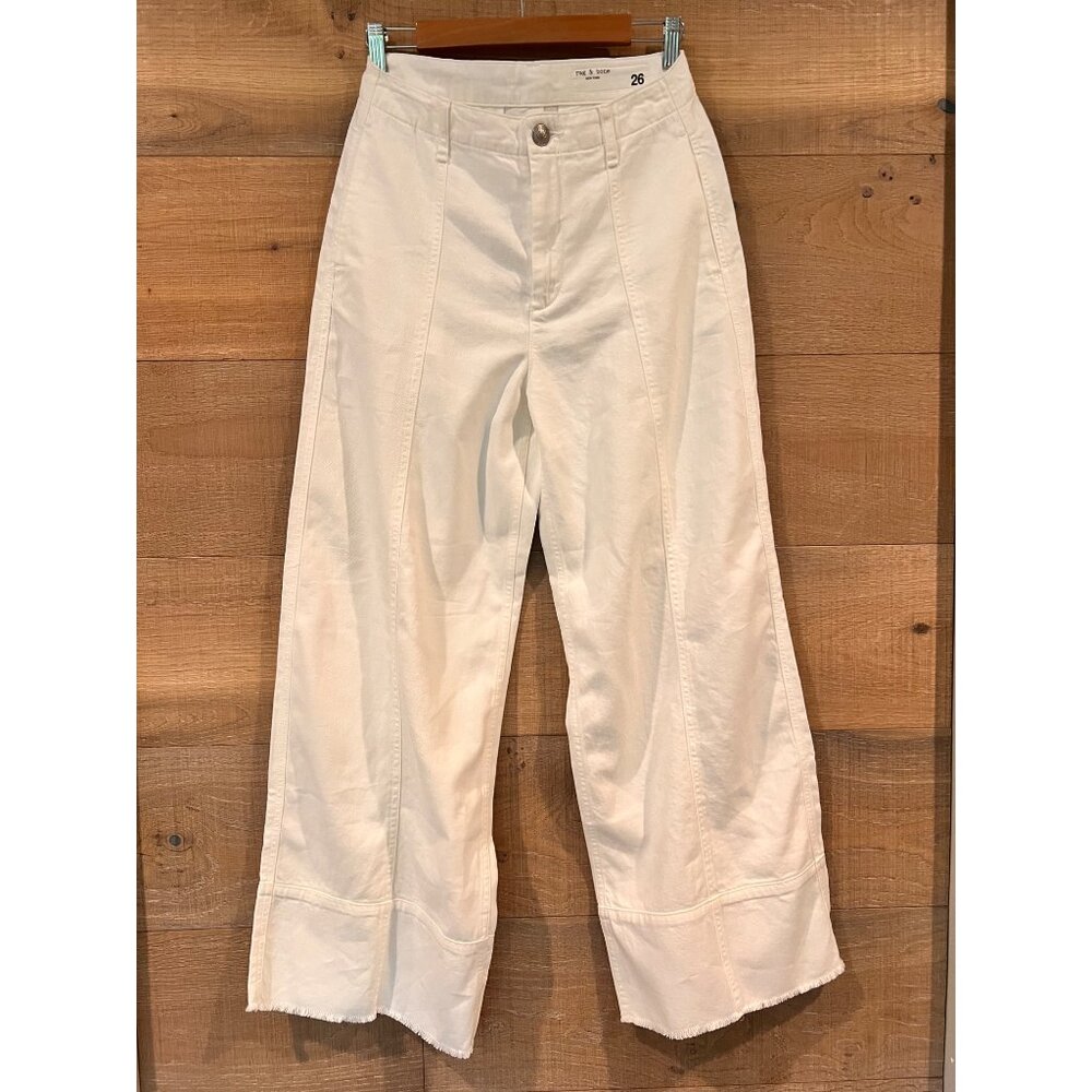 NWT rag & bone Featherweight Arianna Palazzo Pants JEANS SIZE 26 - Picture 4 of 9